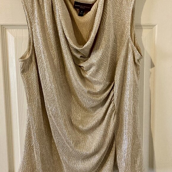 Excellent Condition, SZ 1X, Dana Buchman, Drape Front Layering Tank, Champagne - Picture 1 of 4